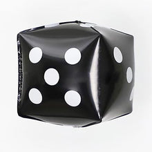 Load image into Gallery viewer, Black Casino Dice Cube Balloon 8 in.