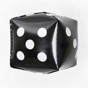Black Casino Dice Cube Balloon 8 in.