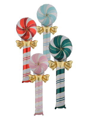 Candy Lollipop Holiday Foil Balloon - 51 in. (Choose Color)