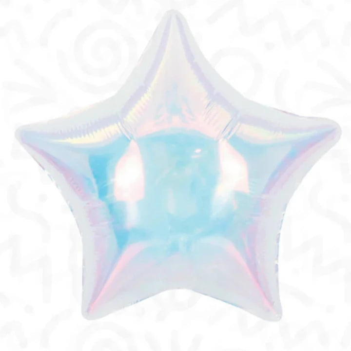 Iridescent Star Non-Foil Balloon - 19 in. (2 count)