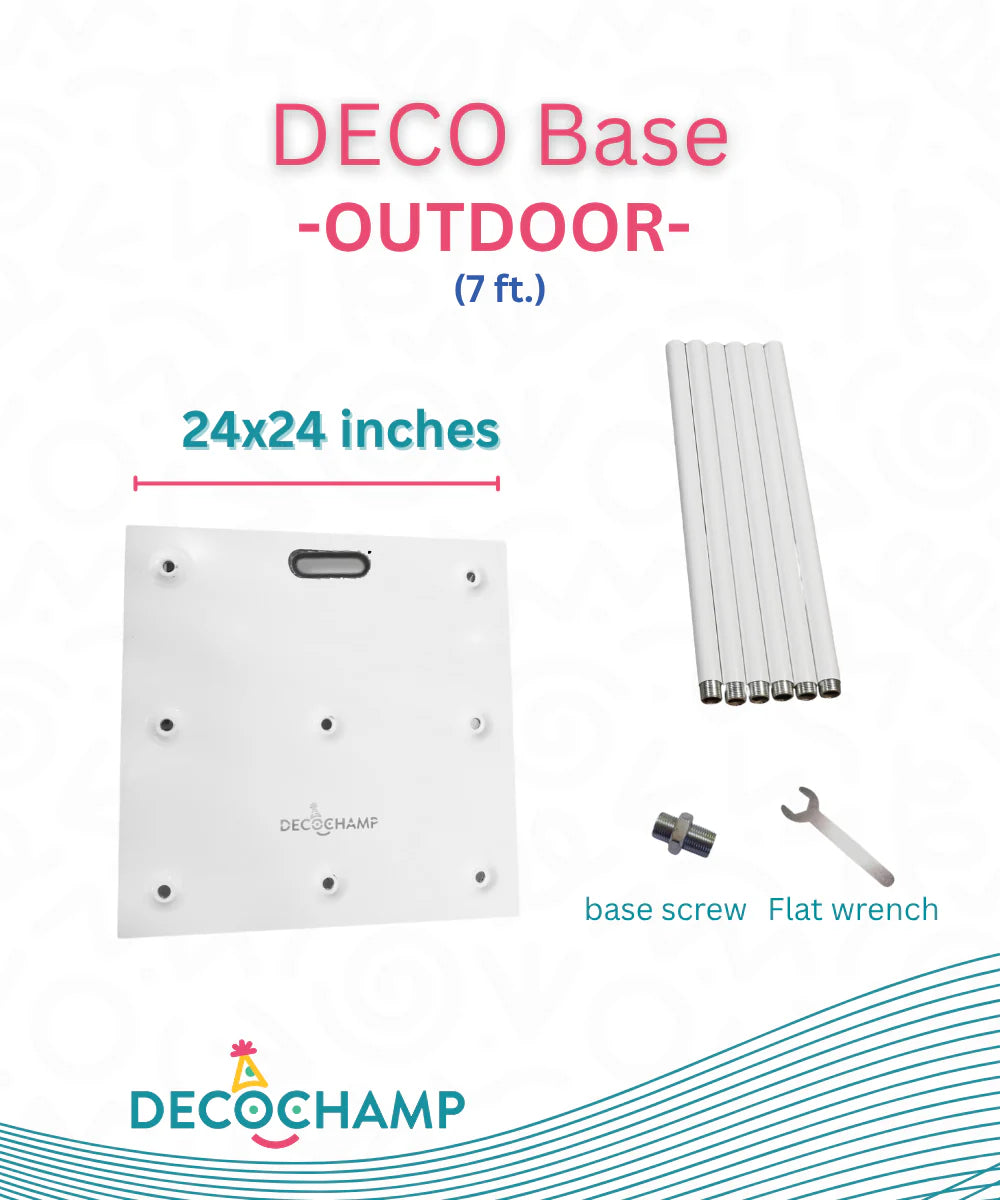 Large 24"x 24" Metal Stand - 7ft. DecoBase