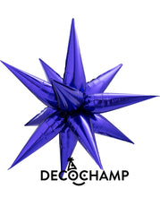 Load image into Gallery viewer, DecoChamp Starburst 3D Foil Balloon - Jumbo (Choose Color)