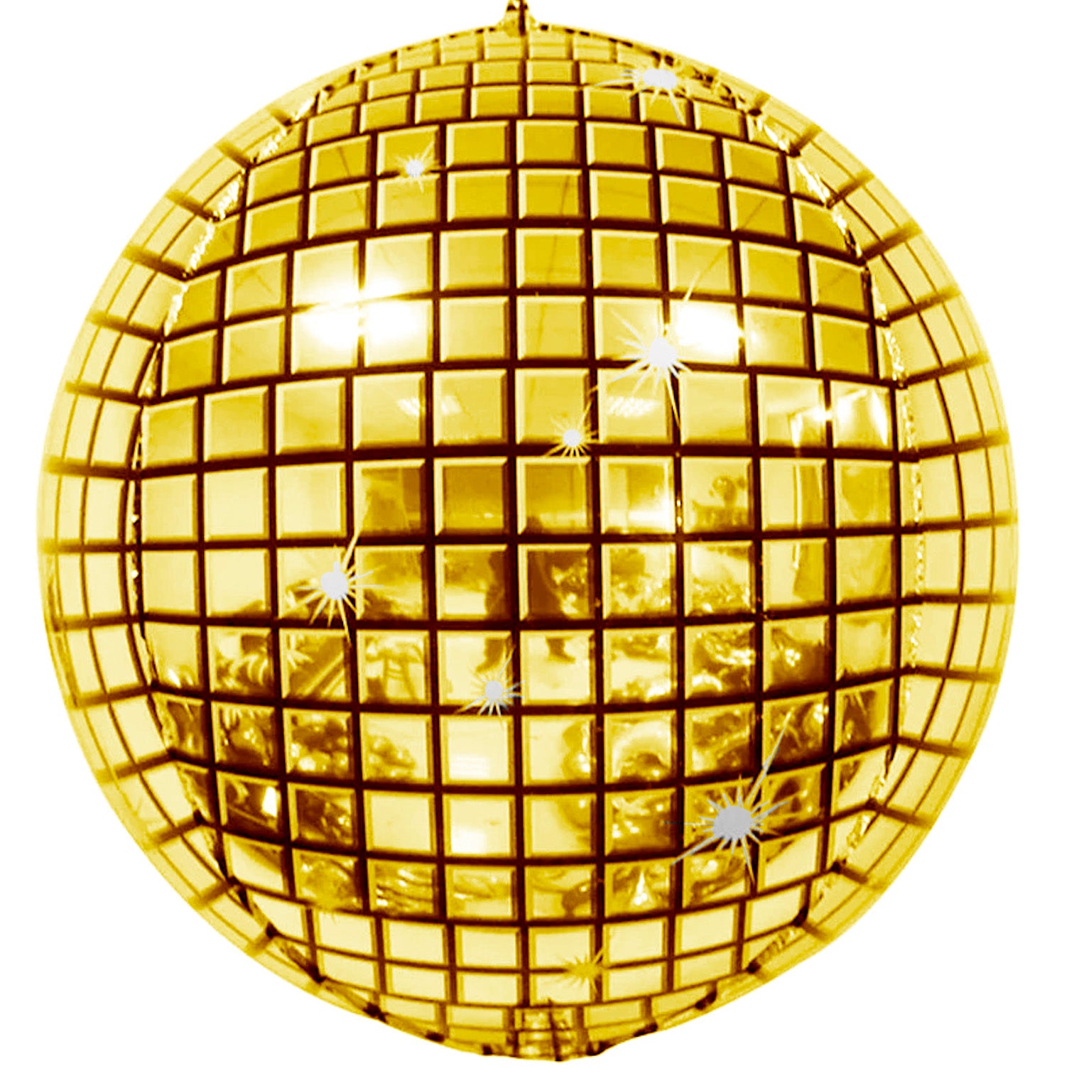 4D Gold Disco Ball Foil Balloon 18 in.