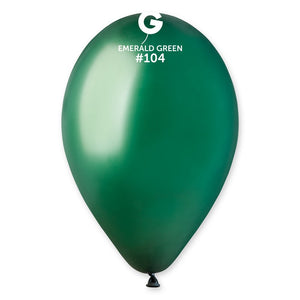 Solid Balloon Emerald Green #104 -  12 in.