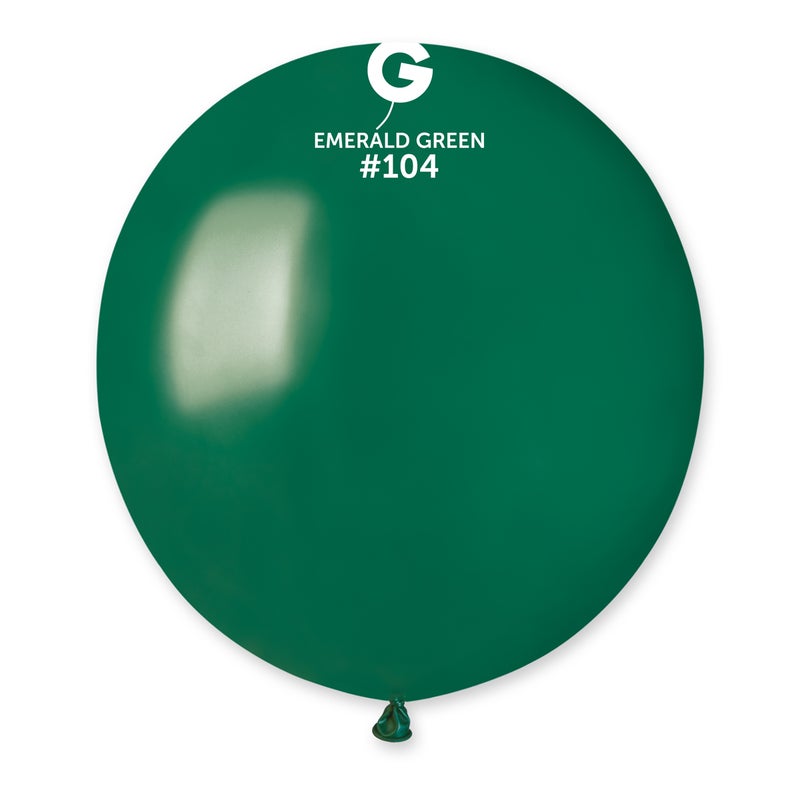 Globo sólido verde esmeralda n.º 104 - 19 pulgadas