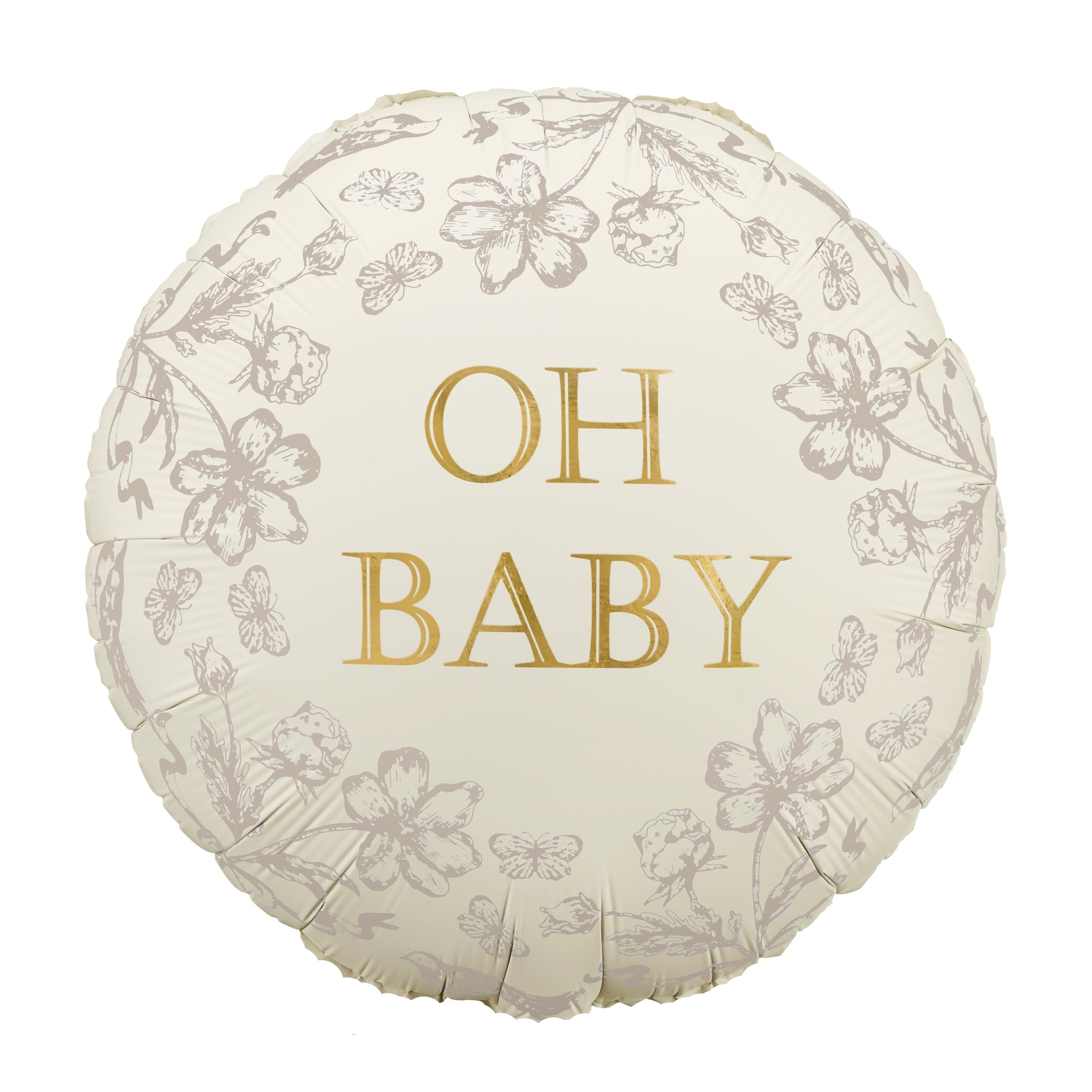 Oh Baby Round Foil Balloon 18 in. - PartyDeco USA