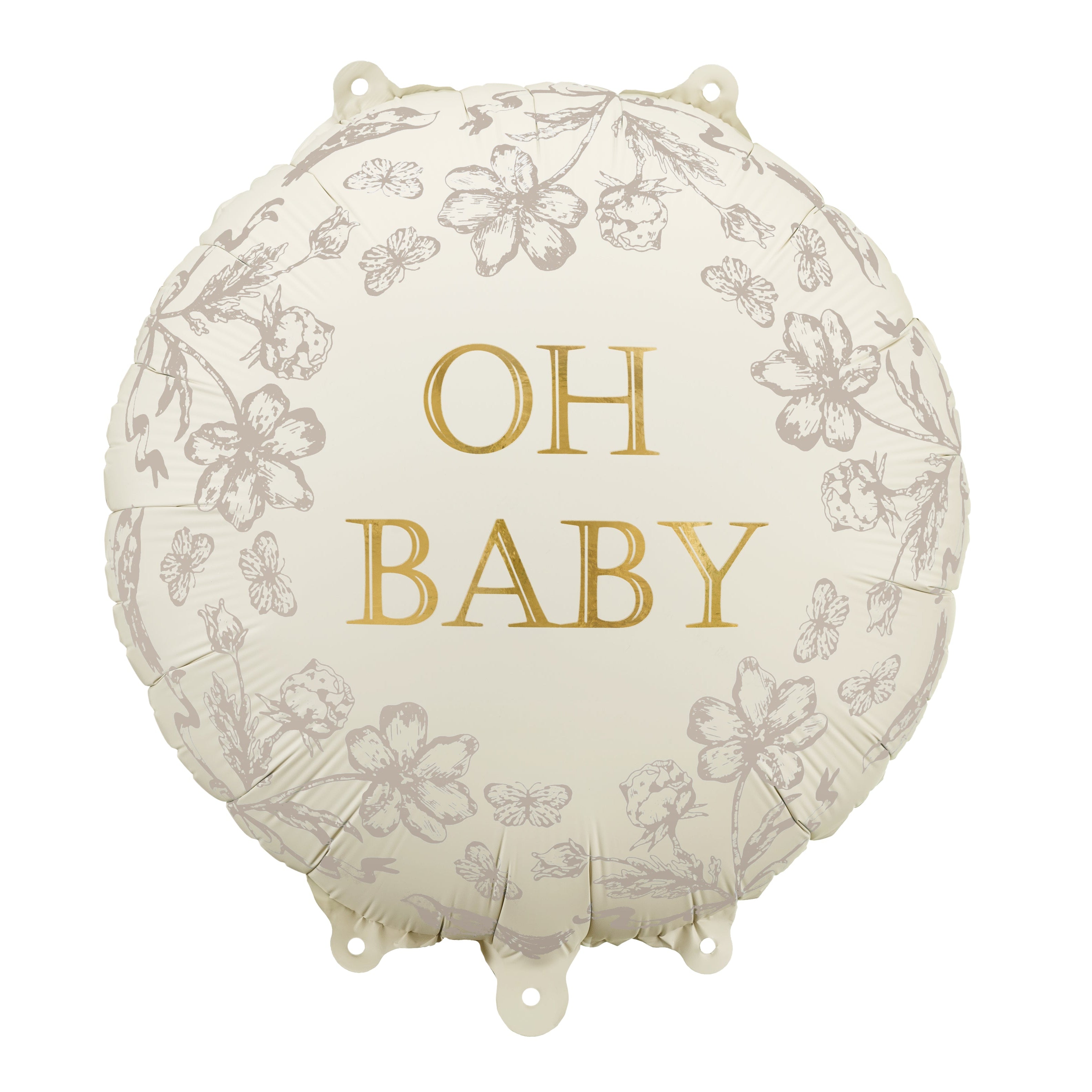 Oh Baby Round Foil Balloon 18 in. - PartyDeco USA