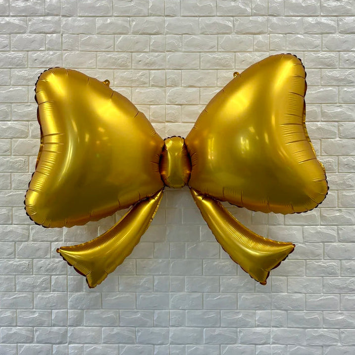 Gold Bow Foil Shape Balloon 40 in.