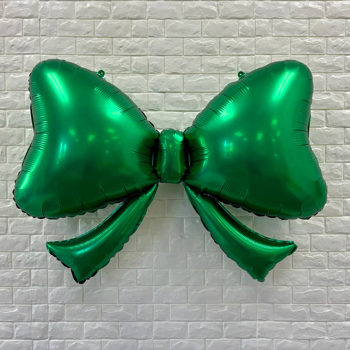 Green Bow Foil Shape Balloon 40 in.
