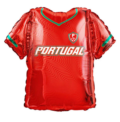 2026 Portugal Soccer Jersey Shape Foil Balloon 36 in.