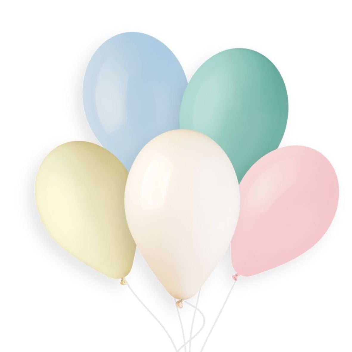 GEMAR | Solid Balloon Marshmallow Assorted - 12 in.