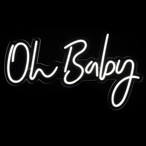 LED Neon Light Sign With Hanging Chain - Oh Baby