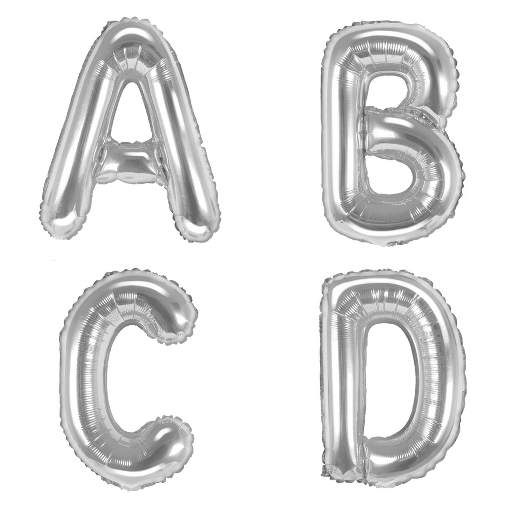 Silver Foil Letters (A to Z) - 14 in. PartyDeco USA