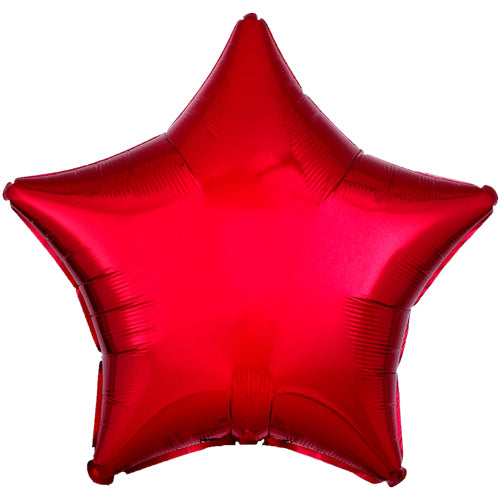 Star Shaped Foil Balloons - 18 in. Red