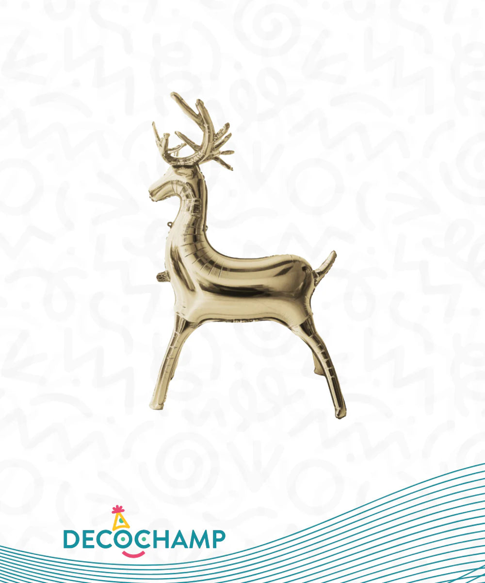 Champagne Reindeer Foil Balloon 20 in.