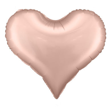 PartyDeco Rose Gold Heart Shaped Foil Balloon - 29 in.