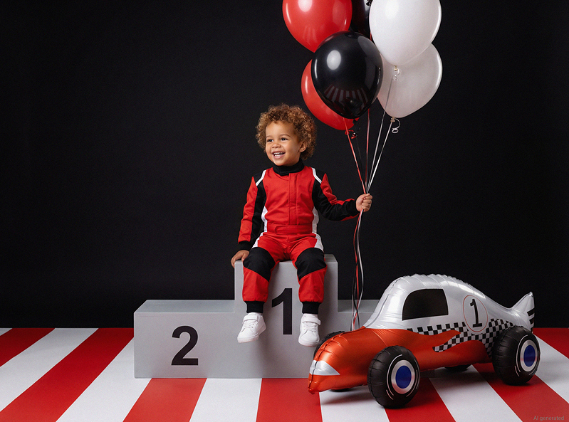 Race Car Foil Balloon 36 in. PartyDeco USA
