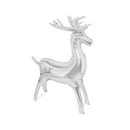 Silver Reindeer Shape Foil Balloon 28 in.