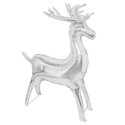 Silver Reindeer Foil Balloon 49 in.