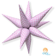 Load image into Gallery viewer, Pink Gingham Starburst  - 40 in.