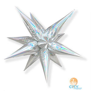 Silver Iridescent Starburst  - 40 in.