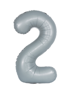 DecoChamp Gray Foil Number Balloons (0 to 9) - 34 in.