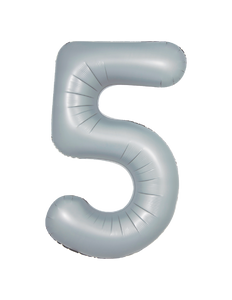 DecoChamp Gray Foil Number Balloons (0 to 9) - 34 in.