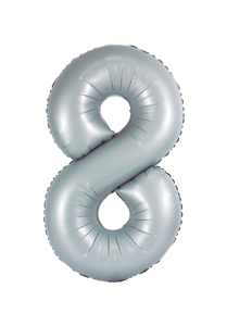 DecoChamp Gray Foil Number Balloons (0 to 9) - 34 in.