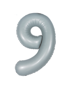 DecoChamp Gray Foil Number Balloons (0 to 9) - 34 in.