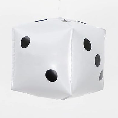 Globo de cubo de dados de casino blanco de 8 pulgadas 