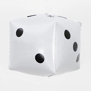 Globo de cubo de dados de casino blanco de 8 pulgadas 