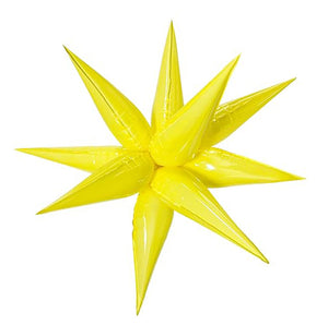 Non-Foil Starburst 3D Balloon - 26 in. (Choose Color)