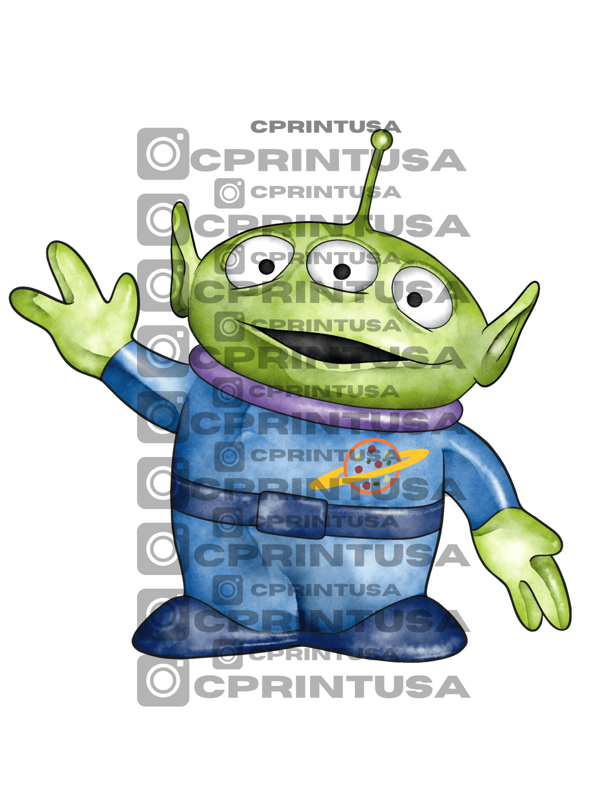 Alien Bulky City Balloons Dallas | Toy Story Watercolor Cutout