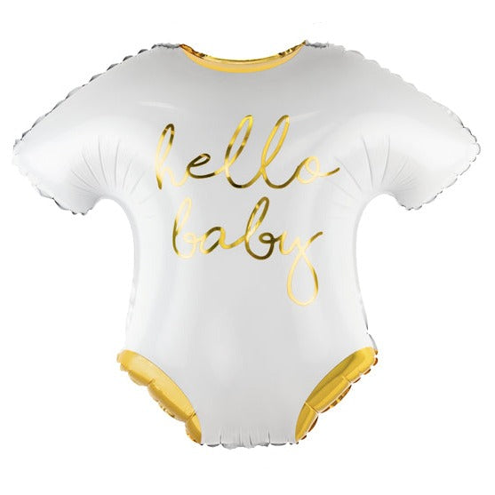 Globo de aluminio de 20 pulgadas con diseño de Hello Baby Romper.