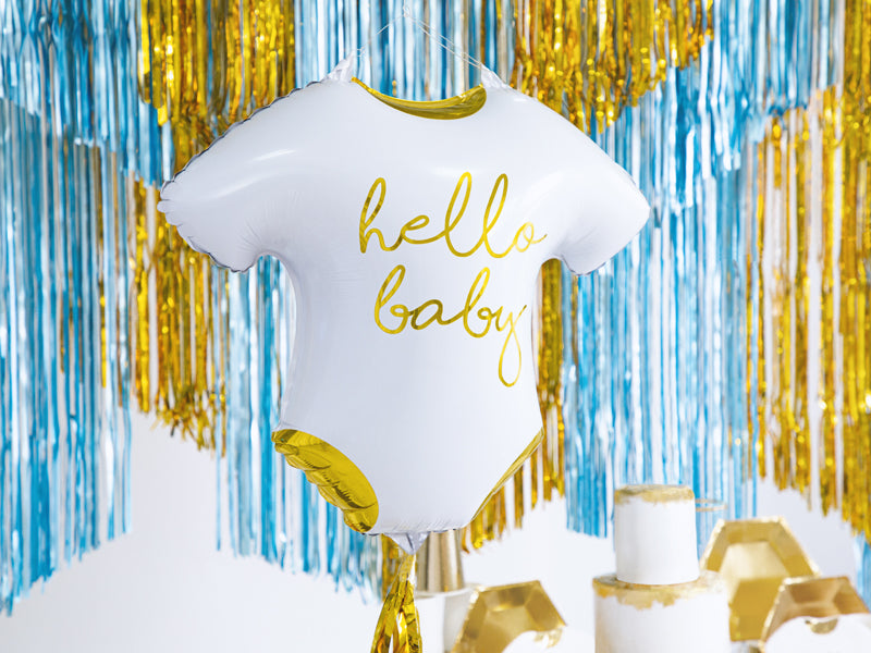 Globo de aluminio de 20 pulgadas con diseño de Hello Baby Romper.