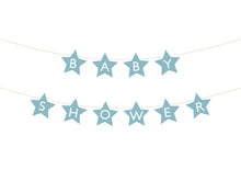 Load image into Gallery viewer, Light Blue Star Baby Shower Banner Foil Balloon 10 ft.