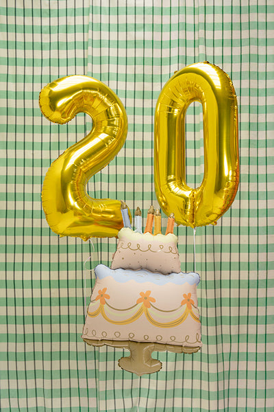 Cake Shape Foil Balloon 30 in. - PartyDeco USA