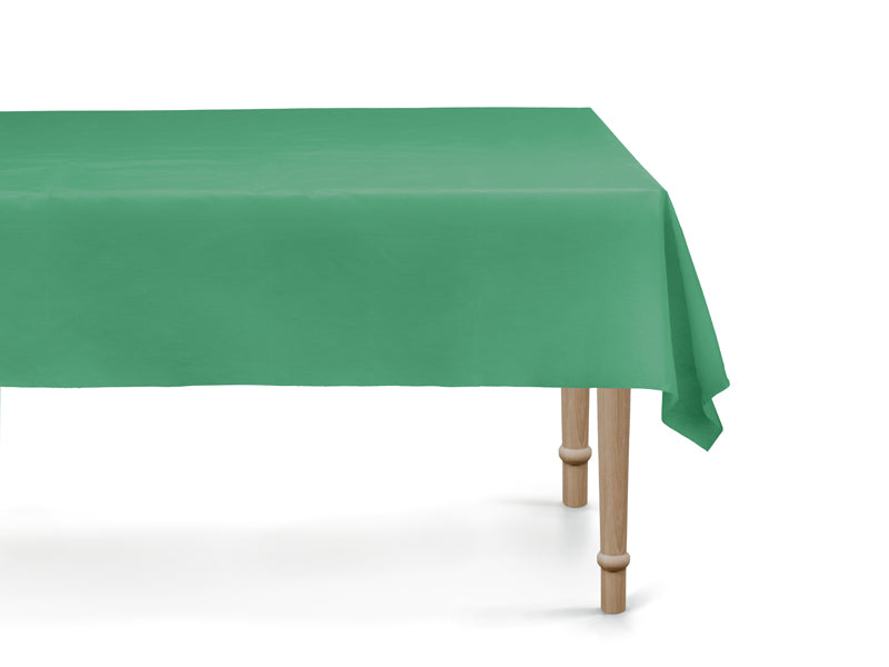 Dark Green Synthetic Tablecloth 72" x 54" - Party Deco USA