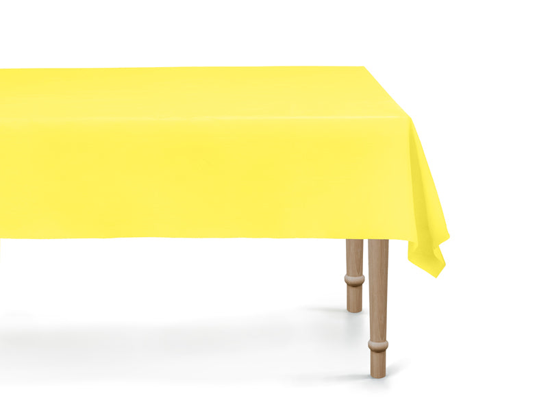 Yellow Synthetic Tablecloth 72" x 54" - PartyDeco USA
