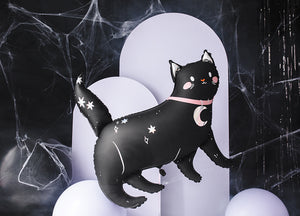 Black Cat Foil Balloon 32in. PartyDeco USA