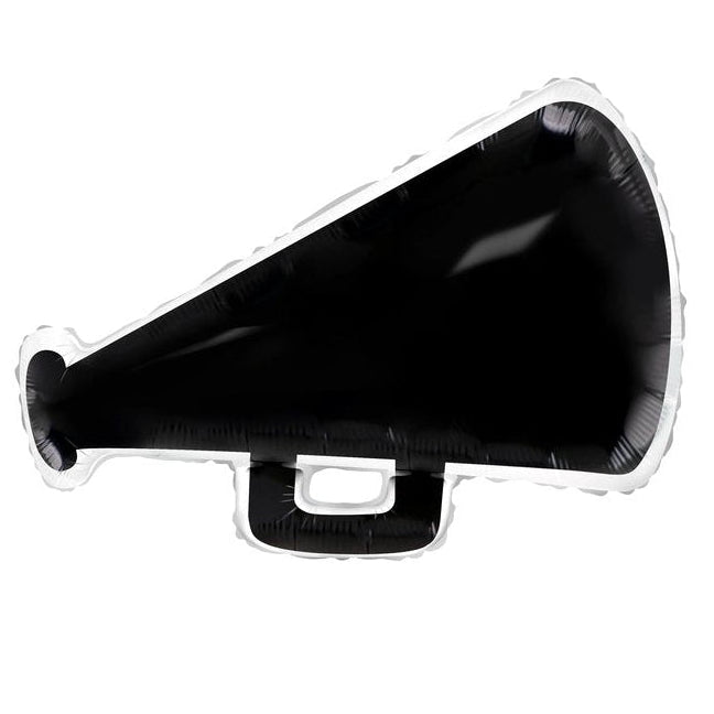 Black Cheer Megaphone Shape Balloon 27 in.