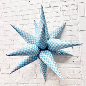 Blue Gingham Starburst  - 40 in.