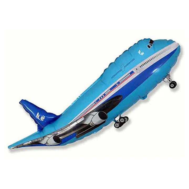 Blue Airplane Shape Foil Balloon 40 in.