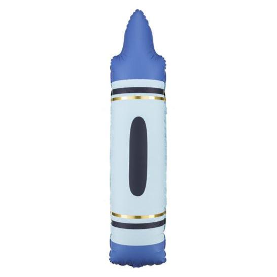 Crayon Foil Balloon 30 in. - Blue PartyDeco USA