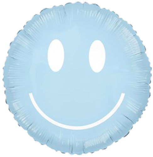 Friendly Smile Blue Jumbo Smiley Face Foil Balloon 30 in.