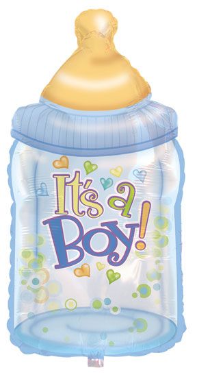 It's a Boy Baby Bottle 14 in. (Air Filled Only) | 2 pack