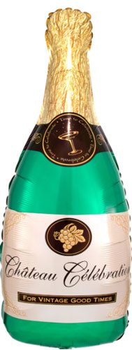 Bubbly Bottle Foil Balloon 36 in.