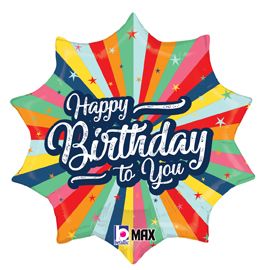 Burst of Colors Birthday Foil Balloon 18 in.