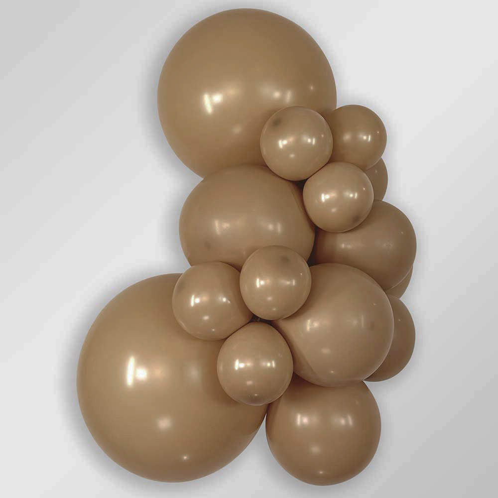 Solid Cappuccino Latex Balloon 12 in. PartyDeco USA