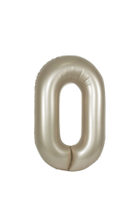 Load image into Gallery viewer, DecoChamp Champagne Gold Foil Number Balloons (0 to 9) - 34 in.